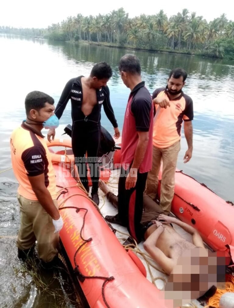 അഴൂർ പാലത്തിനടിയിൽ ഒഴുക്കിൽപ്പെട്ട യുവാവിന്റെ മൃതദേഹം ആറ്റിങ്ങൾ ഫയർ സ്‌കൂബാ ടീം കണ്ടെടുത്തു