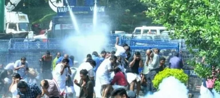 കത്ത് വിവാദം, യൂത്ത് കോൺഗ്രസ് മാർച്ചിൽ സംഘർഷം