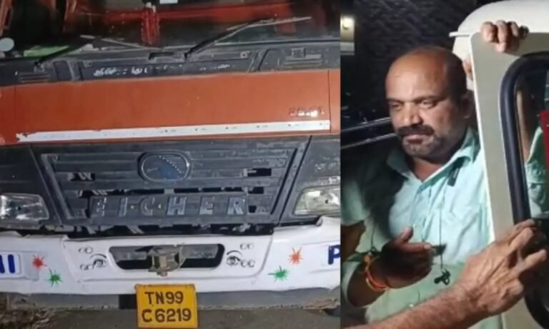 മദ്യപിച്ച് ലോറി ഓടിച്ച് വാഹനങ്ങളെ ഇടിച്ചു; ലോറി ഡ്രൈവറെ പിടികൂടി നാട്ടുകാര്‍
