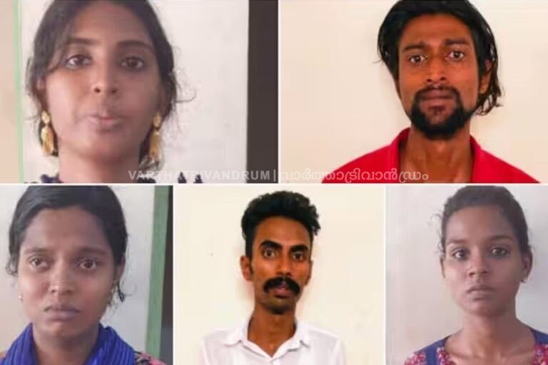 യുവാവിനെ നഗ്‌നനാക്കി മര്‍ദ്ദിച്ച് വീഡിയോ എടുത്ത് ഭീഷണിപ്പെടുത്തി പണം തട്ടിയ കേസില്‍ 3 സ്ത്രീകളടക്കം 5 പേര്‍ പിടിയില്‍