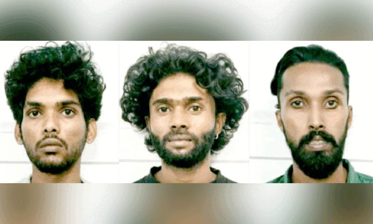 യുവാവിനെ ഭീഷണിപ്പെടുത്തി കവർച്ച നടത്തിയ കേസിൽ മൂന്നുപേർ പോലീസ് പിടിയിൽ