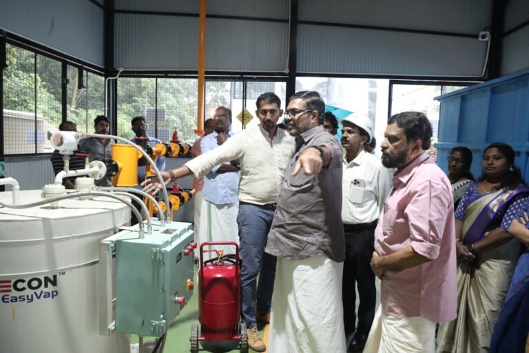 വർക്കലയിൽ  സംസ്ഥാനത്തെ ആദ്യ സാനിറ്ററി വേസ്റ്റ് ടു എനർജി പ്ലാൻ്റിൻ്റെ പ്രവർത്തന ഉദ്ഘാടനം.